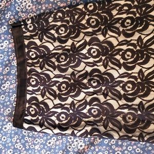 3/$27 Black and white lace skirt